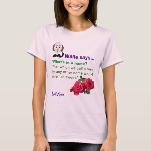 Whats In A Name William Shakespeare T_Shirt