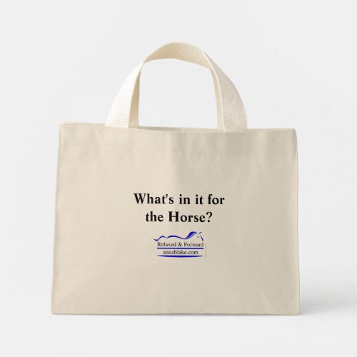 Whats in it tote bag with logo on reverse