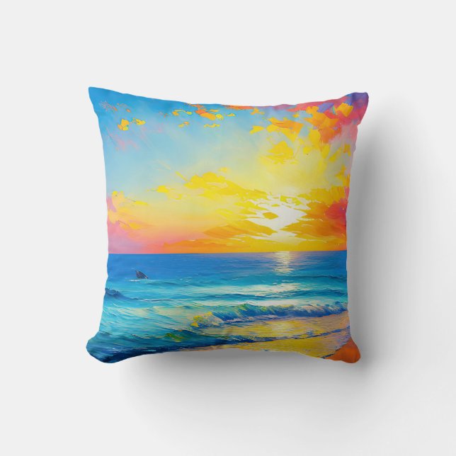 “"What's in the water”.  Throw Pillow (Front)