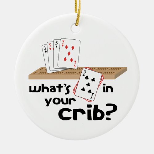 Whats in Your Crib Ceramic Ornament