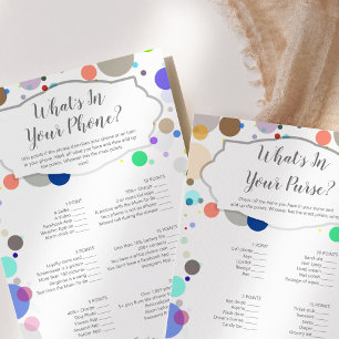 What's In Your Phone / Puse Fun Baby Shower Game