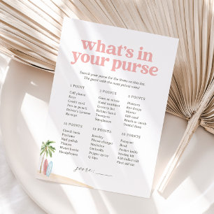 What's In Your Purse Baby Beach Shower Game Invitation
