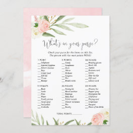 What's in your purse baby bridal shower game invitation