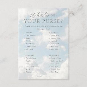 What's in Your Purse Baby Shower Games Enclosure Card