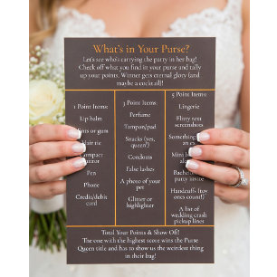 What's in Your Purse? Bachelorette Party Game