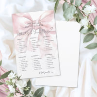 What's In Your Purse Bridal Shower Game