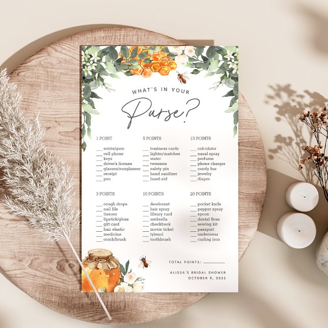 What's In Your Purse Bridal Shower Game (Creator Uploaded)