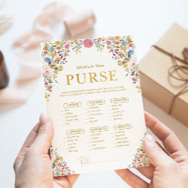 What's in Your Purse Bridal Shower Game Card