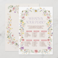 What's in Your Purse Bridal Shower Game Card