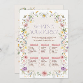 What's in Your Purse Bridal Shower Game Card