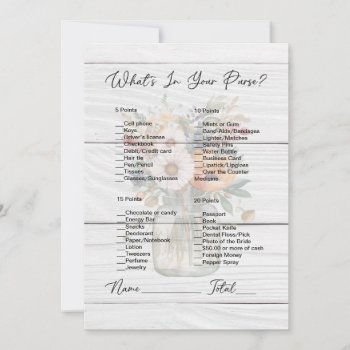 What's In Your Purse Mason Jar Bridal Shower Invitation by Wedding_Planning_101 at Zazzle