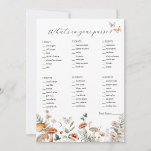 What's in Your Purse Shower Game Card