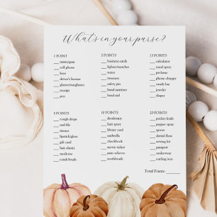 What's in Your Purse Shower Game Invitation