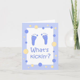 What's Kickin' baby shower invitation