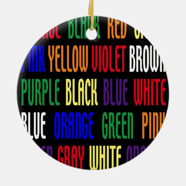 What's My Color Ceramic Ornament (Back)