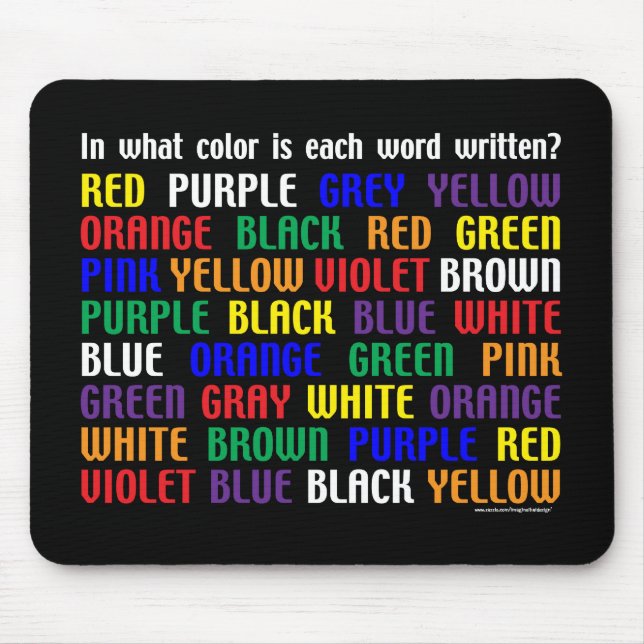 What's My Color Mouse Pad (Front)