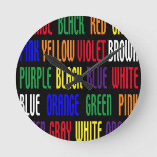 What's My Color Round Clock