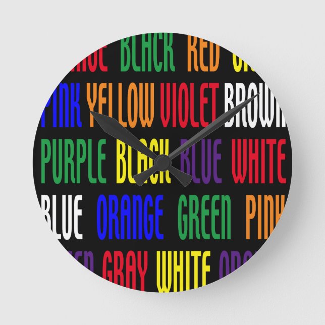 What's My Color Round Clock (Front)
