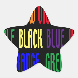 What's My Color Star Sticker