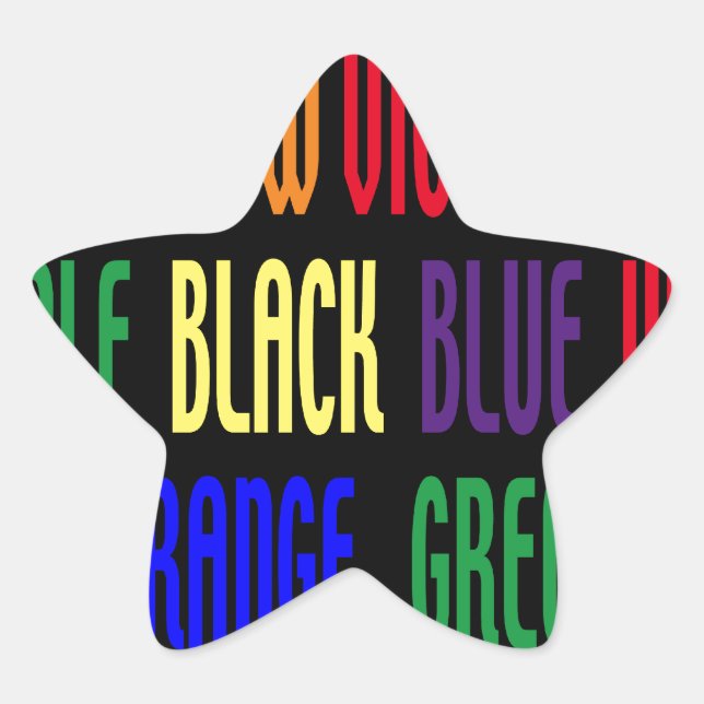 What's My Color Star Sticker (Front)