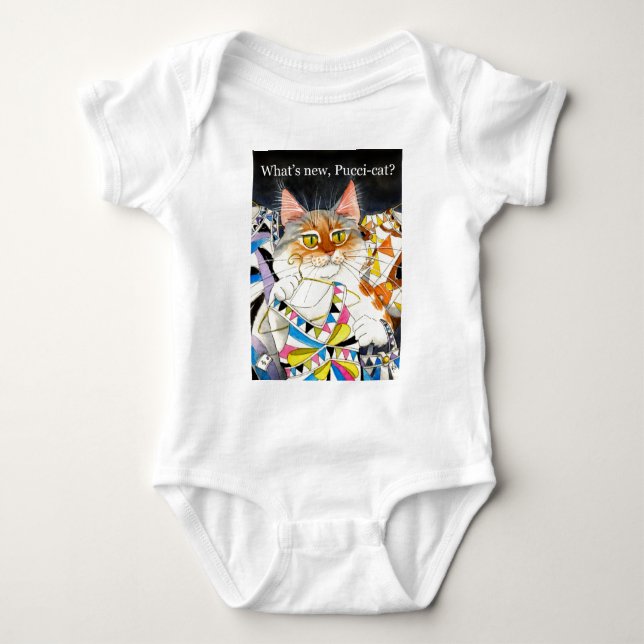 What's new Pucci-cat? Baby Bodysuit (Front)