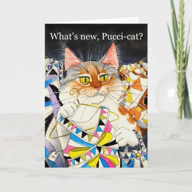 What's new Pucci-cat? Card (Front)