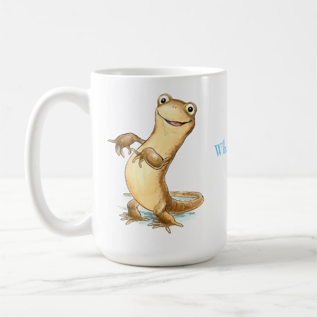 "What's newt?" Salamander mug (Left)