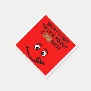 What's not to like about Cookies? (red bkgrd) Napkins