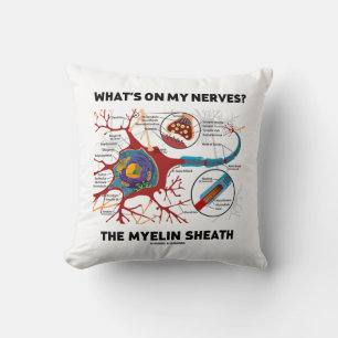What's On My Nerves? The Myelin Sheath Throw Pillow