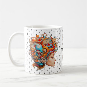 What's On Your Mind Colorful Thought Inspiring  Coffee Mug