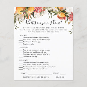 What's On Your Phone Baby Shower Game