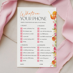 Whats On Your Phone Bridal Shower Game Spritz