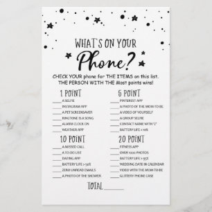 What's on your Phone? Game Baby Shower Party game