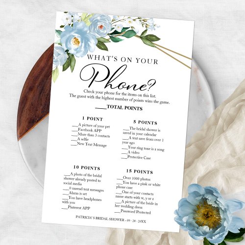  Whats On Your Phone Geometric Dusty Blue Floral Flyer