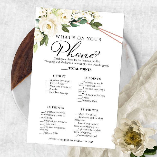  What's On Your Phone Greenery Geometric Floral Fl Flyer (Creator Uploaded)