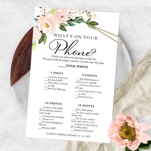  Whats On Your Phone Pink Blush Floral Geometric Flyer