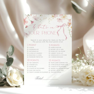 Whats on your phone Wildflower Pink Whimsical Bow