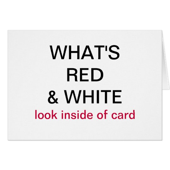 What's Red & White Canada Flag Card