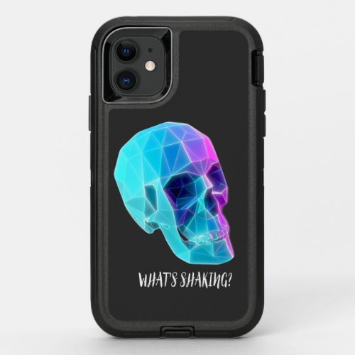 Whats Shaking Funny text OtterBox Defender iPhone 11 Case