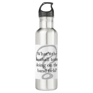 What's the football team doing on the band field stainless steel water bottle