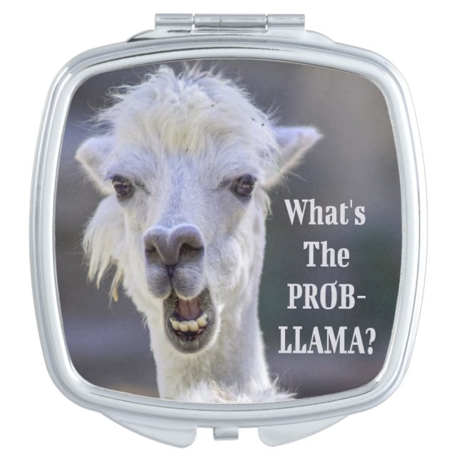 What's The Prob- Llama ? Cute Funny LLAMA Compact Mirror (Front)