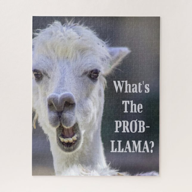 What's The Prob- Llama ? Cute Funny LLAMA Jigsaw Puzzle (Vertical)