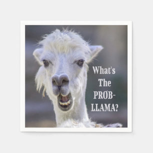 What's The Prob- Llama ? Cute Funny LLAMA Napkins