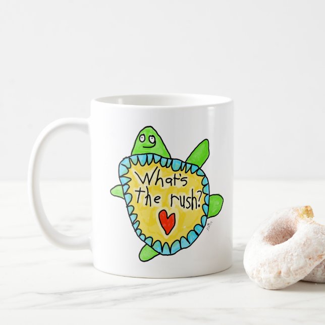 "What's the Rush" Coffee Mug (With Donut)