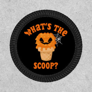 What's The Scoop Gender Reveal Halloween Ice Cream Patch