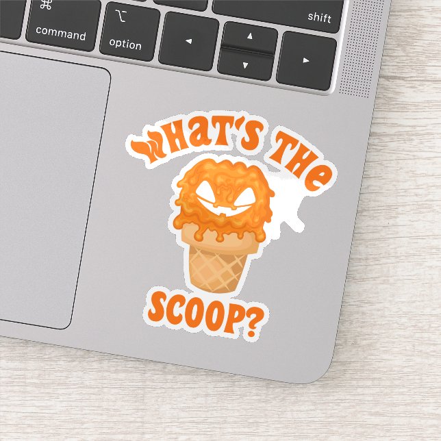 What's The Scoop Gender Reveal Halloween Ice Cream Sticker (Detail)