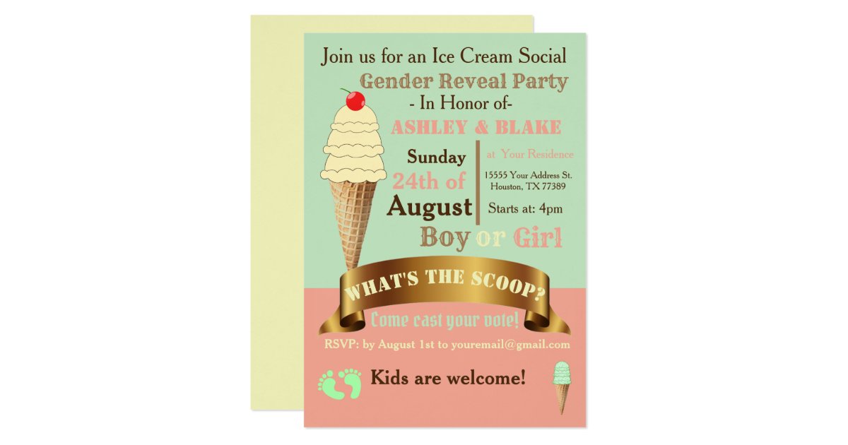 what-s-the-scoop-gender-reveal-invitations-zazzle