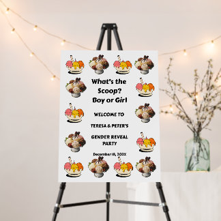 What's the Scoop? Gender Reveal Party Foam Board
