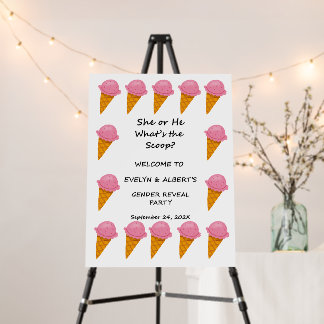 What's the Scoop? Gender Reveal Party Foam Board