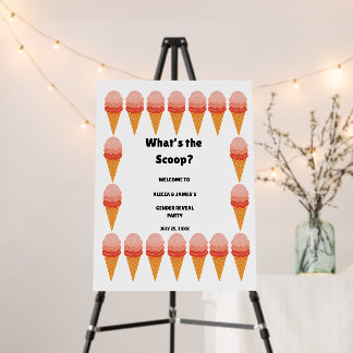 What's the Scoop? Gender Reveal Party Foam Board